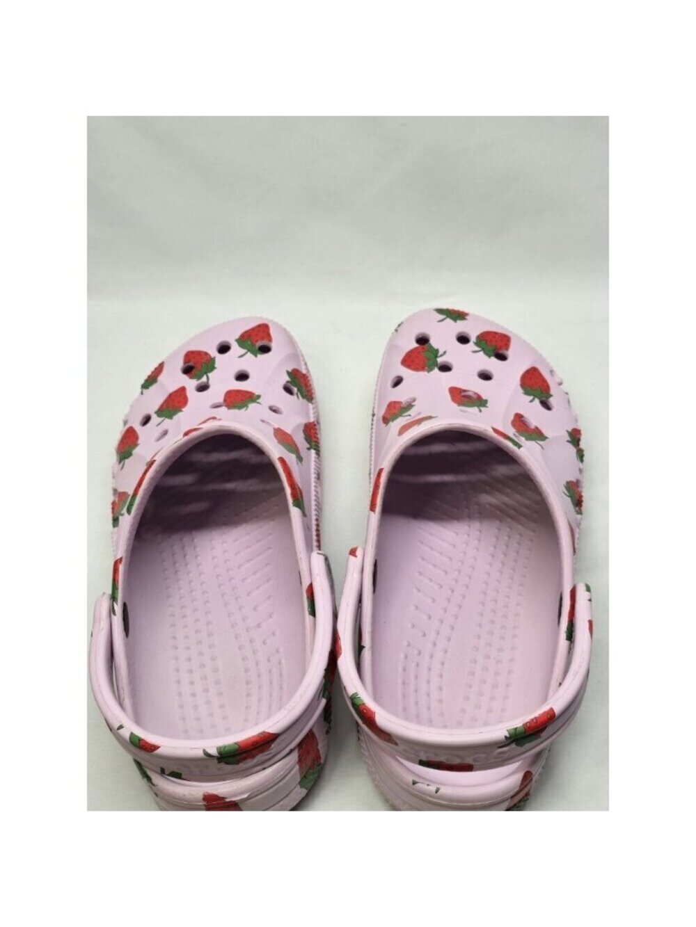 Crocs BAYA SEASONAL PRINTED CLOG Ballerina Pink / Strawberry Mens 9 Womens 11 - Picture 9 of 11